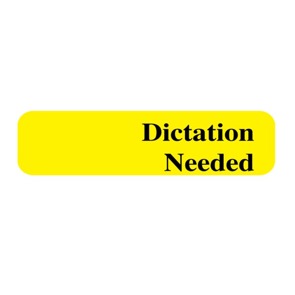 Labeling Flag - Imprinted - Dictation - Yellow - 9/16" x 2"